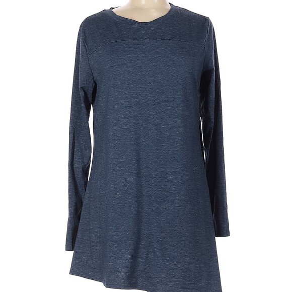 Halife Blue Long Sleeve Tunic Top Size Medium - Picture 1 of 6